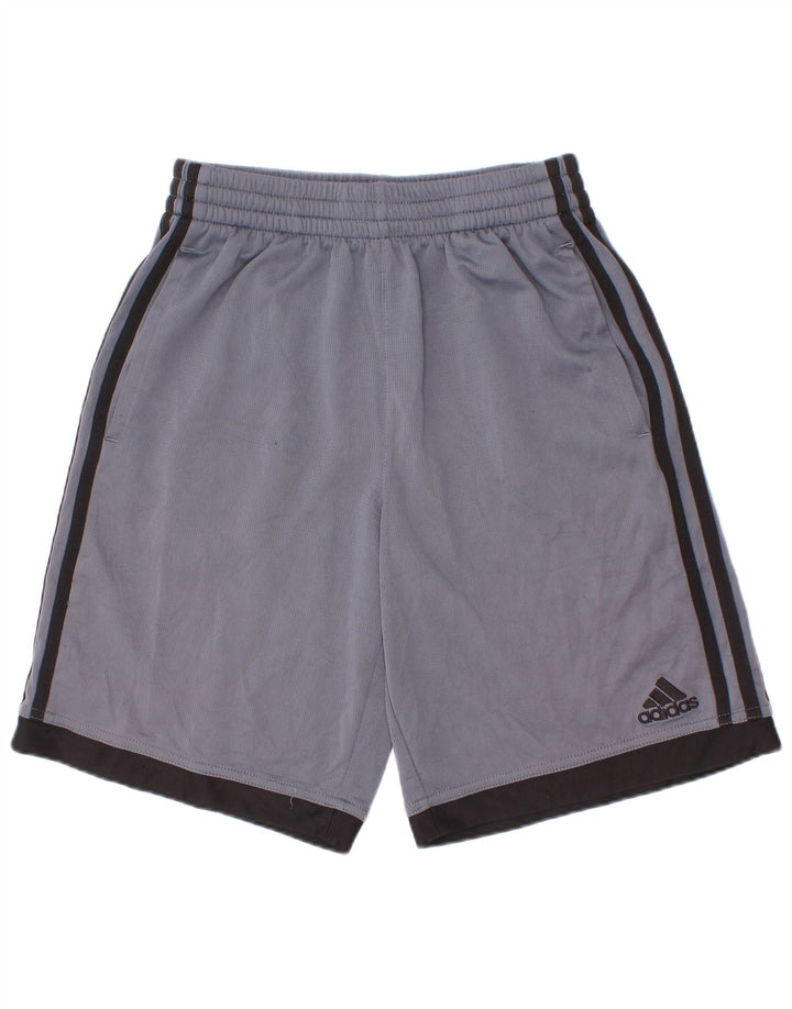Adidas Boys Sports Shorts 10-11 år Medium Blue Colourblock Polyester