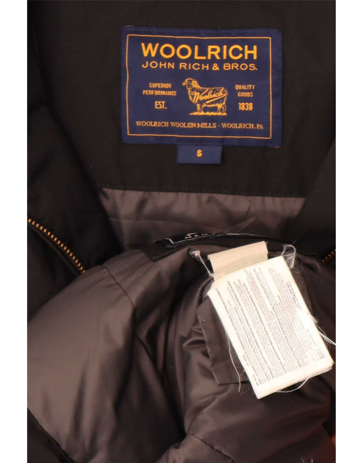 Woolrich Womens Polstret Frakke UK 10 Small Black Bomuld