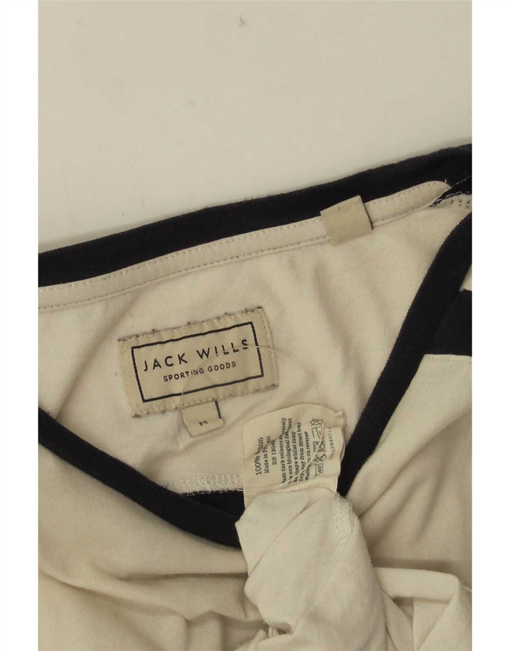 Jack Wills Herre grafisk T-shirt Top Medium White Colourblock Bomuld