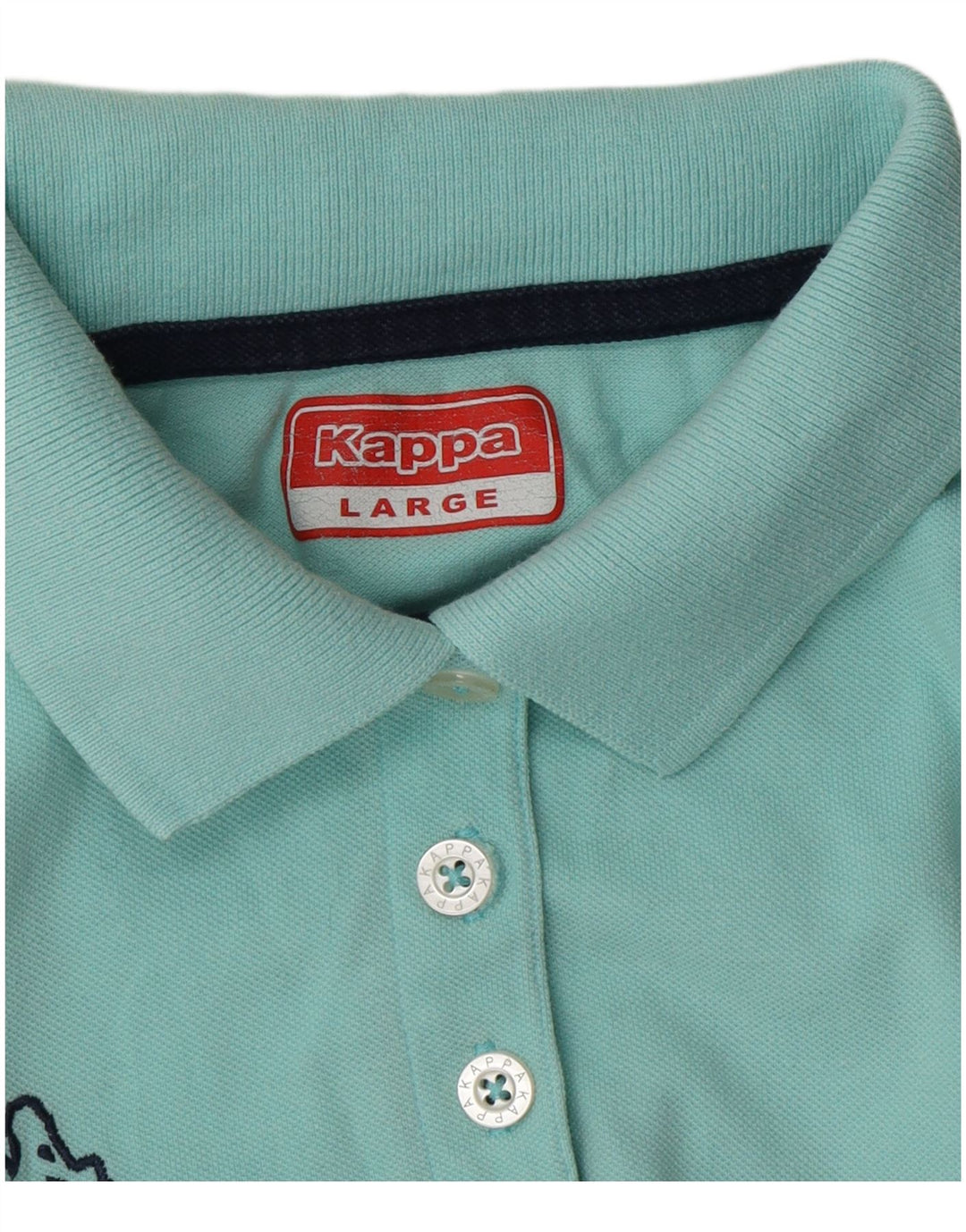 Kappa Dame Polo Shirt UK 14 Stor turkis
