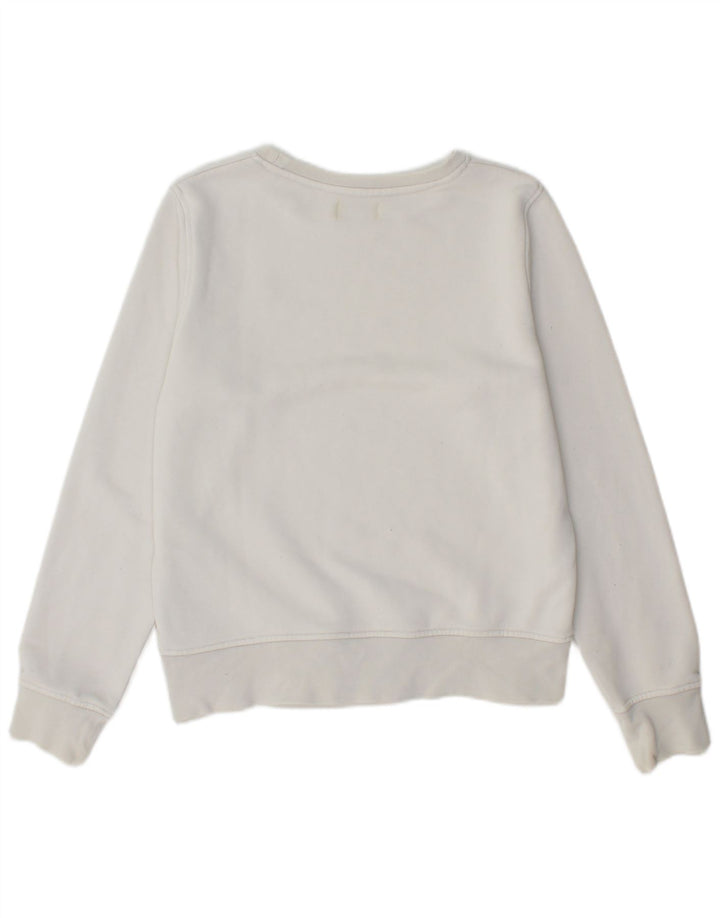 KAPPA Womens Sweatshirt Jumper UK 14 Large White Cotton
