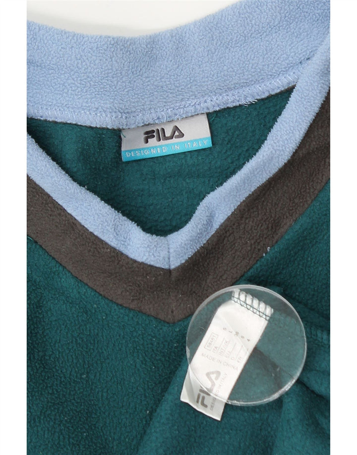 FILA Fleecetrøje til mænd Stor Grøn Colourblock Polyester