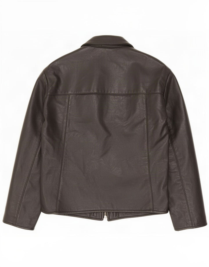 Vintage herre læderjakke UK 36 Small Black Shearling