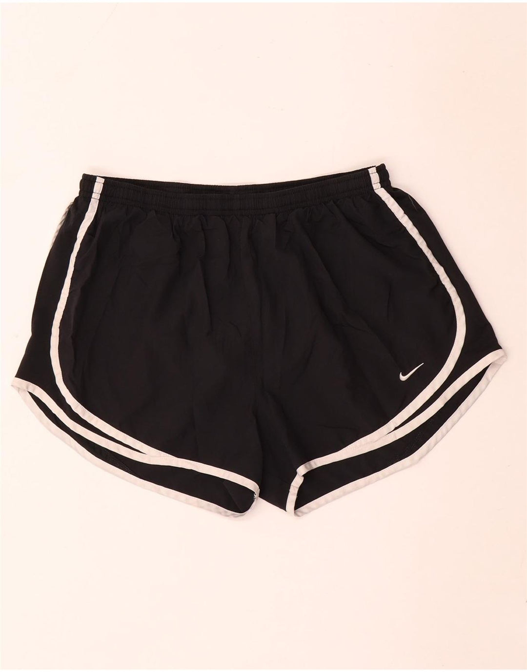 Nike Dame Dri Fit Sport Shorts UK 16 Large Black Polyester