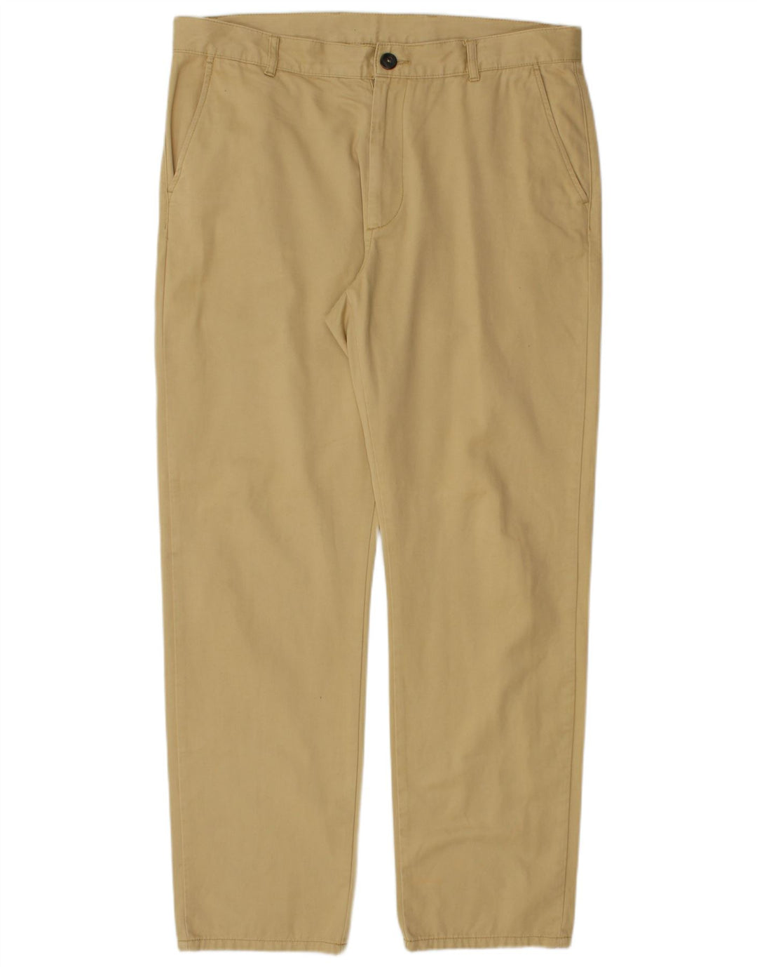JAEGER Mens Straight Chino Trousers W38 L32 Beige Cotton