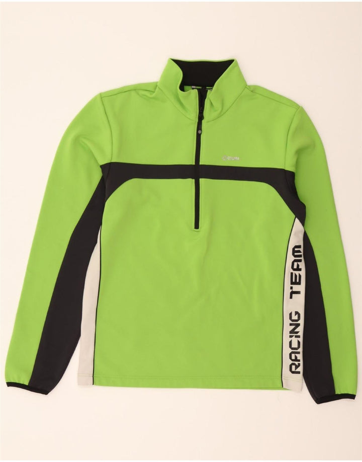 COLMAR Mens Graphic Pullover Tracksuit Top Large Green Colourblock Vintage Colmar and Second-Hand Colmar from Messina Hembry 