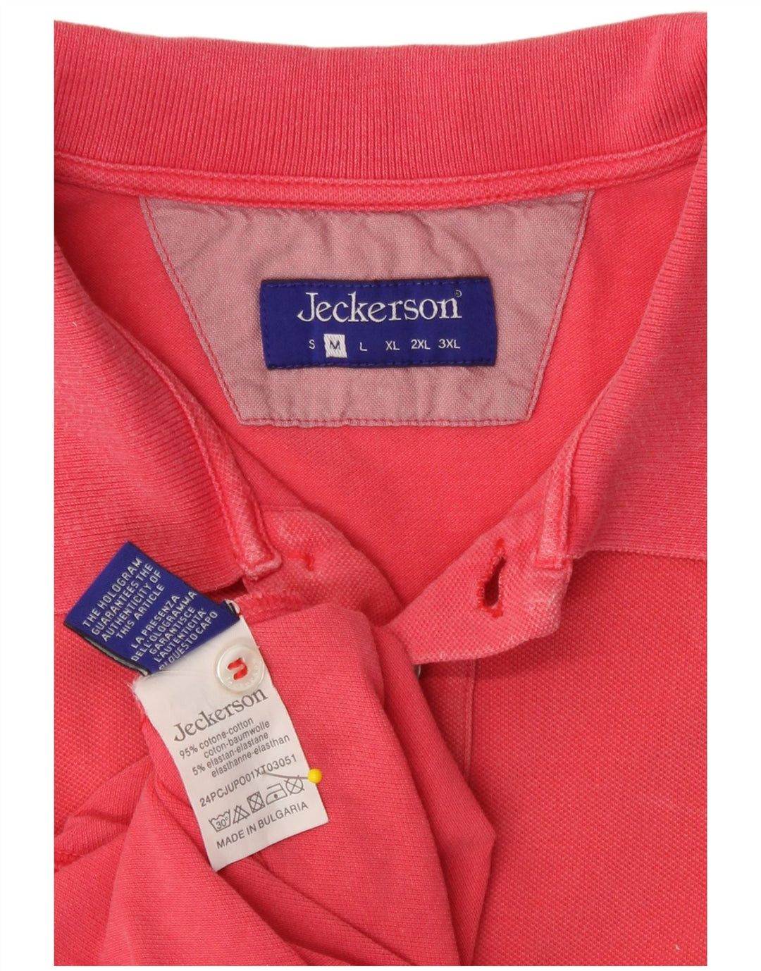 Jeckerson herre poloshirt Medium Pink Bomuld
