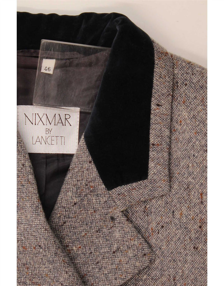 Nixmar By Lancetti Dame Blazer Jacket IT 46 Large Grey Flecked