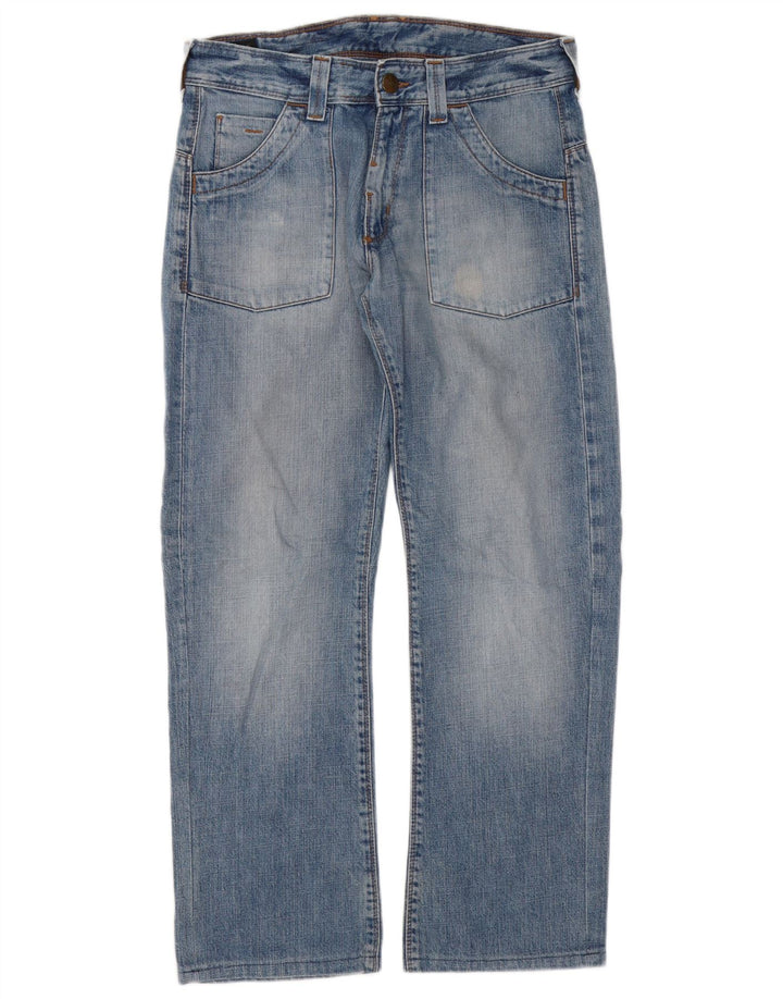 Lee Herre Dillon Patch Straight Jeans W30 L29 Blå Bomuld