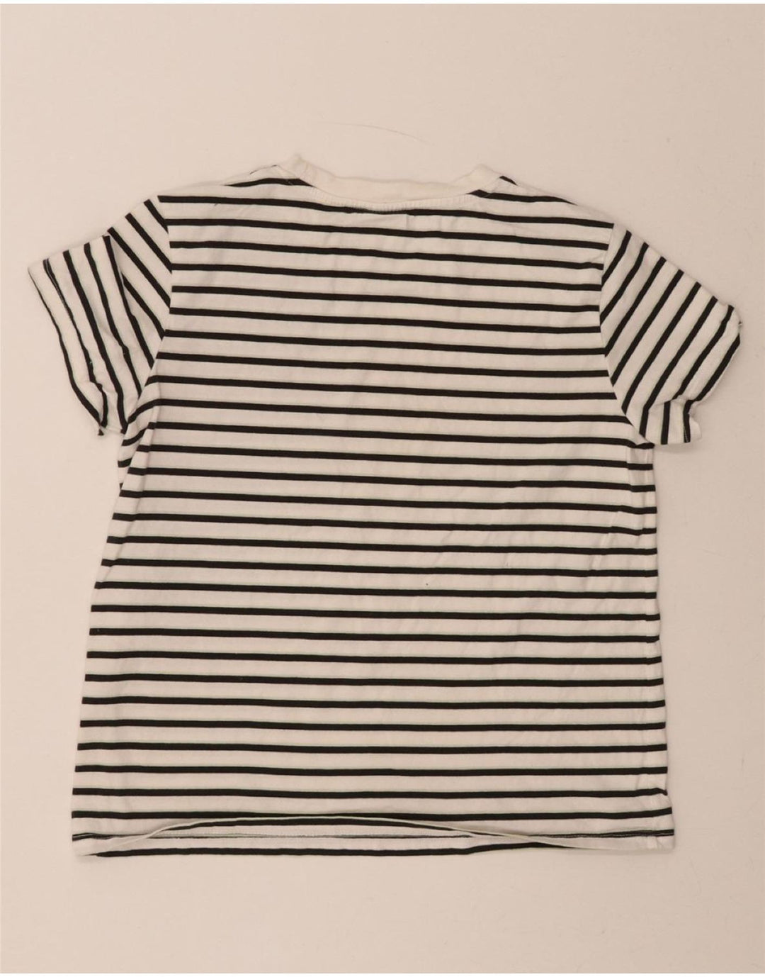 LEVI'S Womens T-Shirt Top UK 10 Small White Striped Vintage Levi's and Second-Hand Levi's from Messina Hembry 