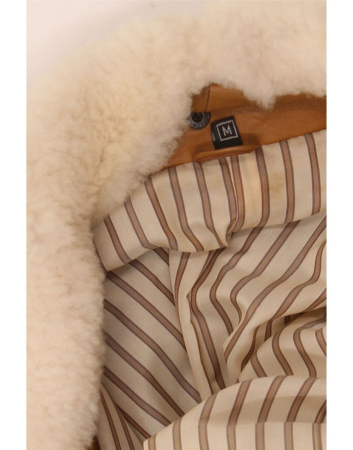 Pointers Herre Loose Fit Læderjakke UK 38 Medium Brun Læder