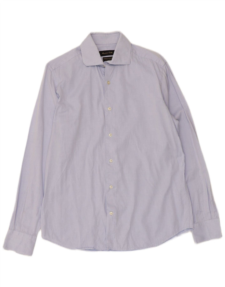 Massimo Dutti Herreskjorte str. 41 Medium Blue Argyle/Diamond
