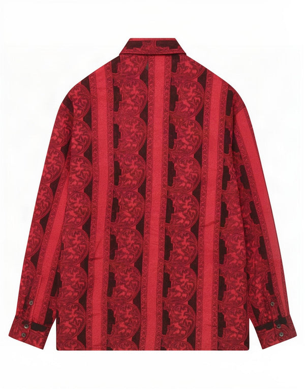 Chevalier herreskjorte medium rødstribet polyester