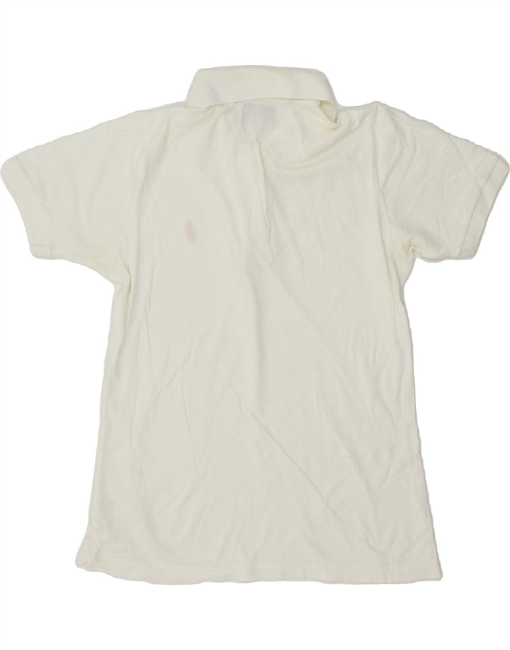 MARLBORO CLASSICS Womens Polo Shirt UK 12 Medium White Cotton Vintage Marlboro Classics and Second-Hand Marlboro Classics from Messina Hembry 