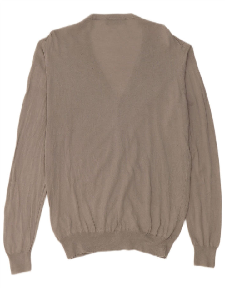 Fred Perry Herre Cardigan Sweater Stor Grå Bomuld