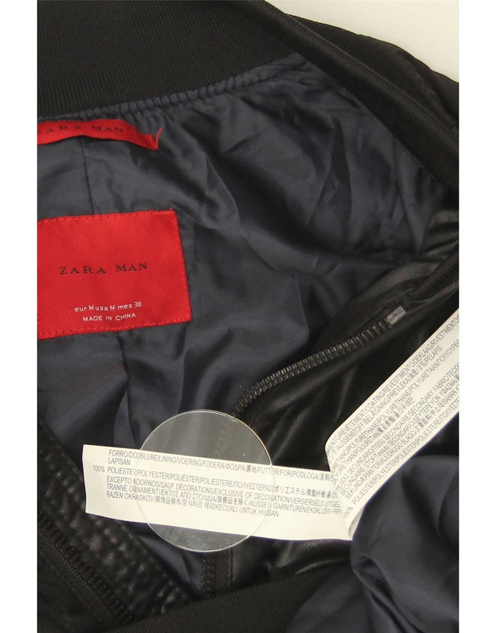 Zara Bomberjakke til mænd UK 38 Medium Sort Polyester