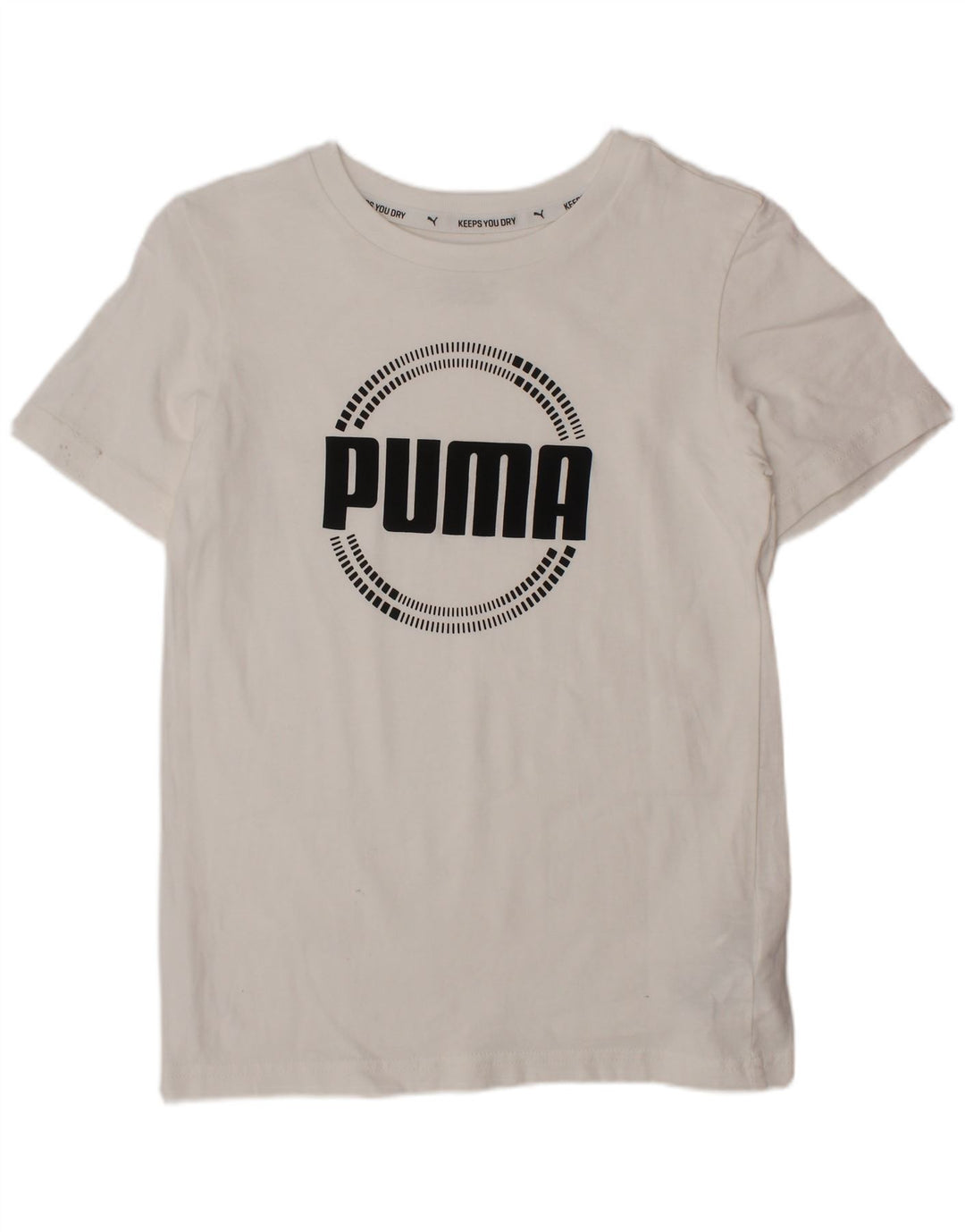 PUMA drenge grafisk t-shirt top 9-10 år hvid bomuld