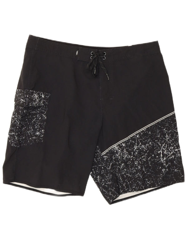 Vans Badeshorts med abstrakt mønster til mænd mellem sort polyester