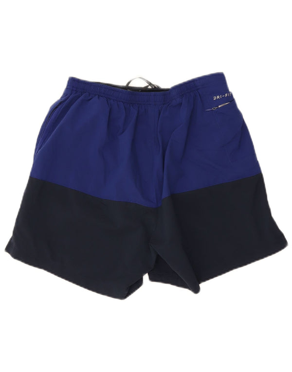 Nike Herre Dri Fit Sportshorts Medium Marineblå Colourblock Polyester