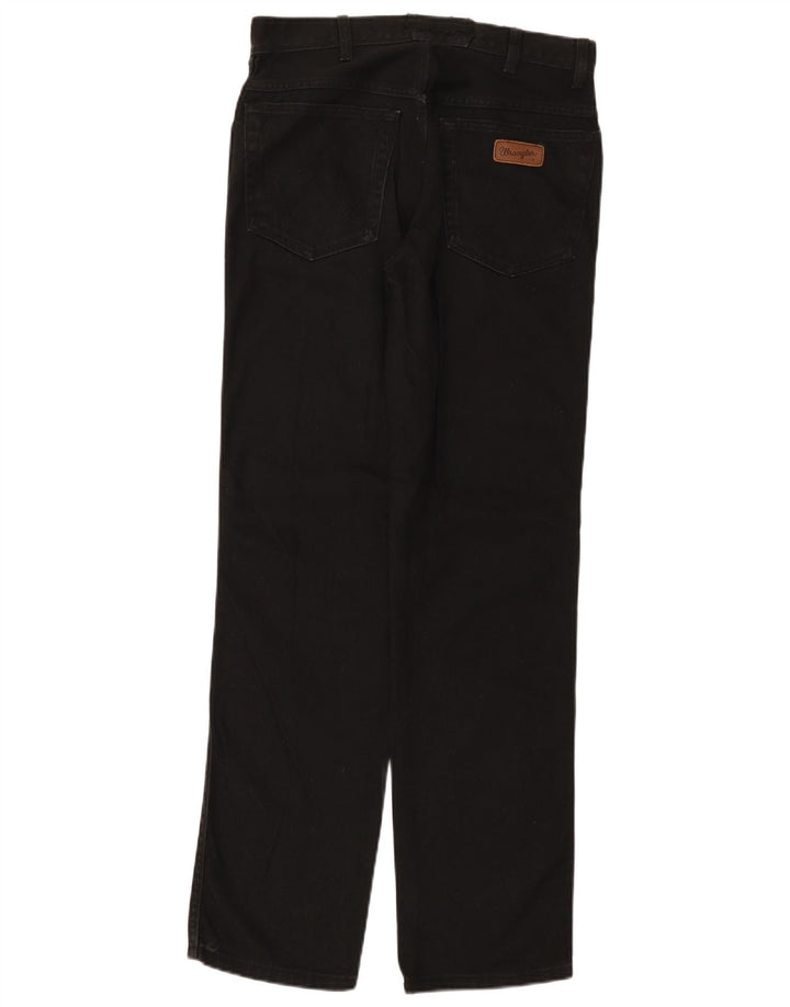 Wrangler Straight Jeans til mænd W30 L32 sort bomuld