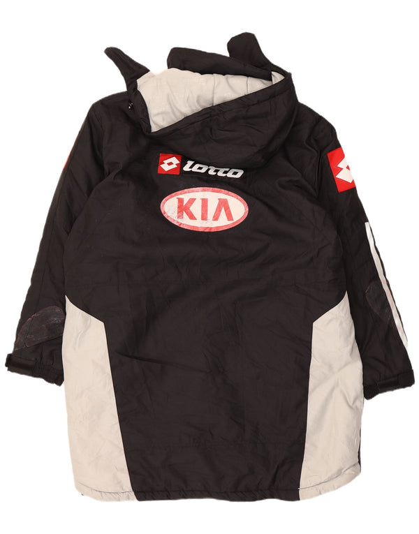 Lotto Herre Grafisk Hooded Raincoat UK 42 XL Sort Colourblock Sports