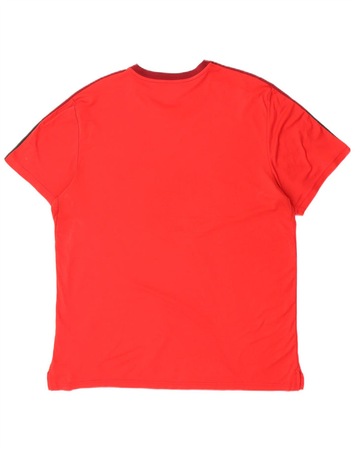 Nike T-shirt top til mænd XL Rød Colourblock Polyester