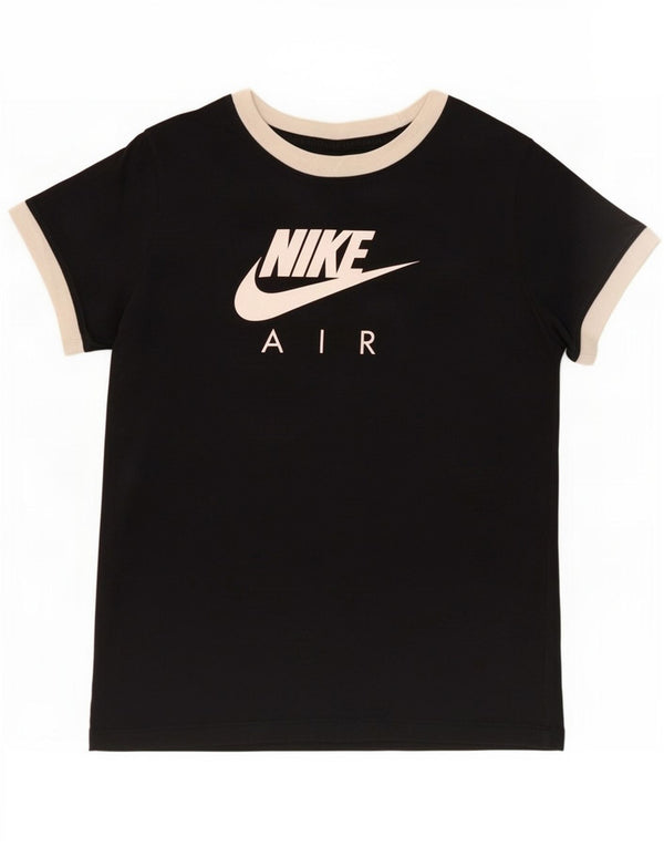 Nike piger grafisk t-shirt top 12-13 år stor sort colourblock bomuld