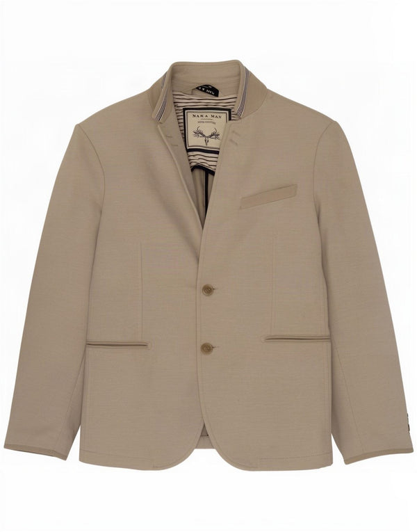 Zara Mens 2 Button Blazer Jacket EU 52 Large Grey Cotton