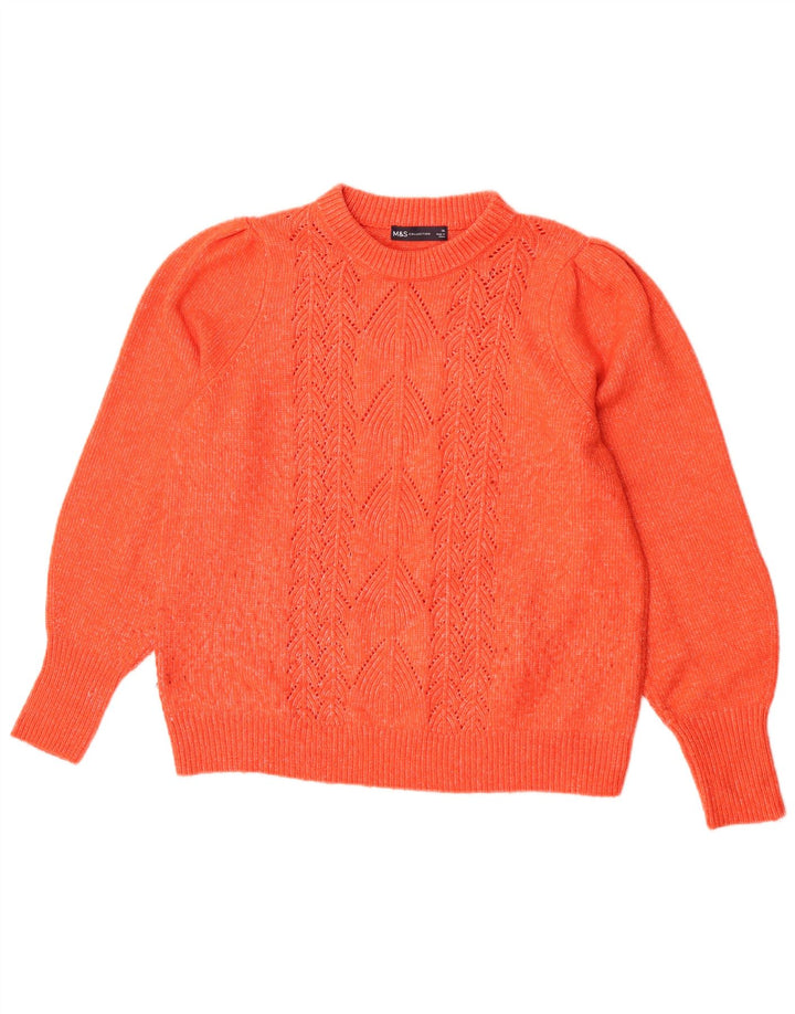 Marks & Spencer Dame sweater med rund hals DK 16 Stor Orange