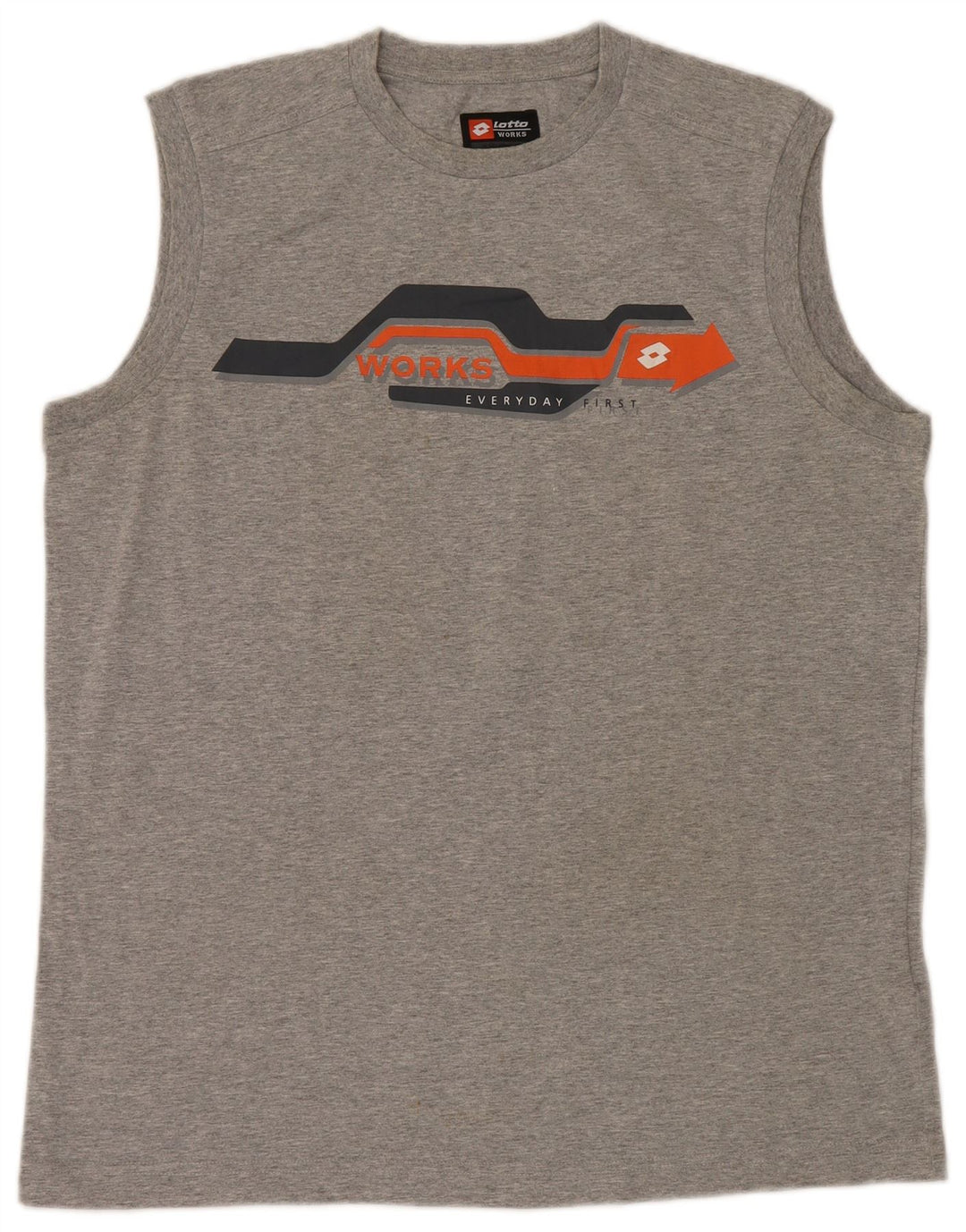 Lotto Herre Grafisk Vest Top UK 40/42 Stor Grå Bomuld