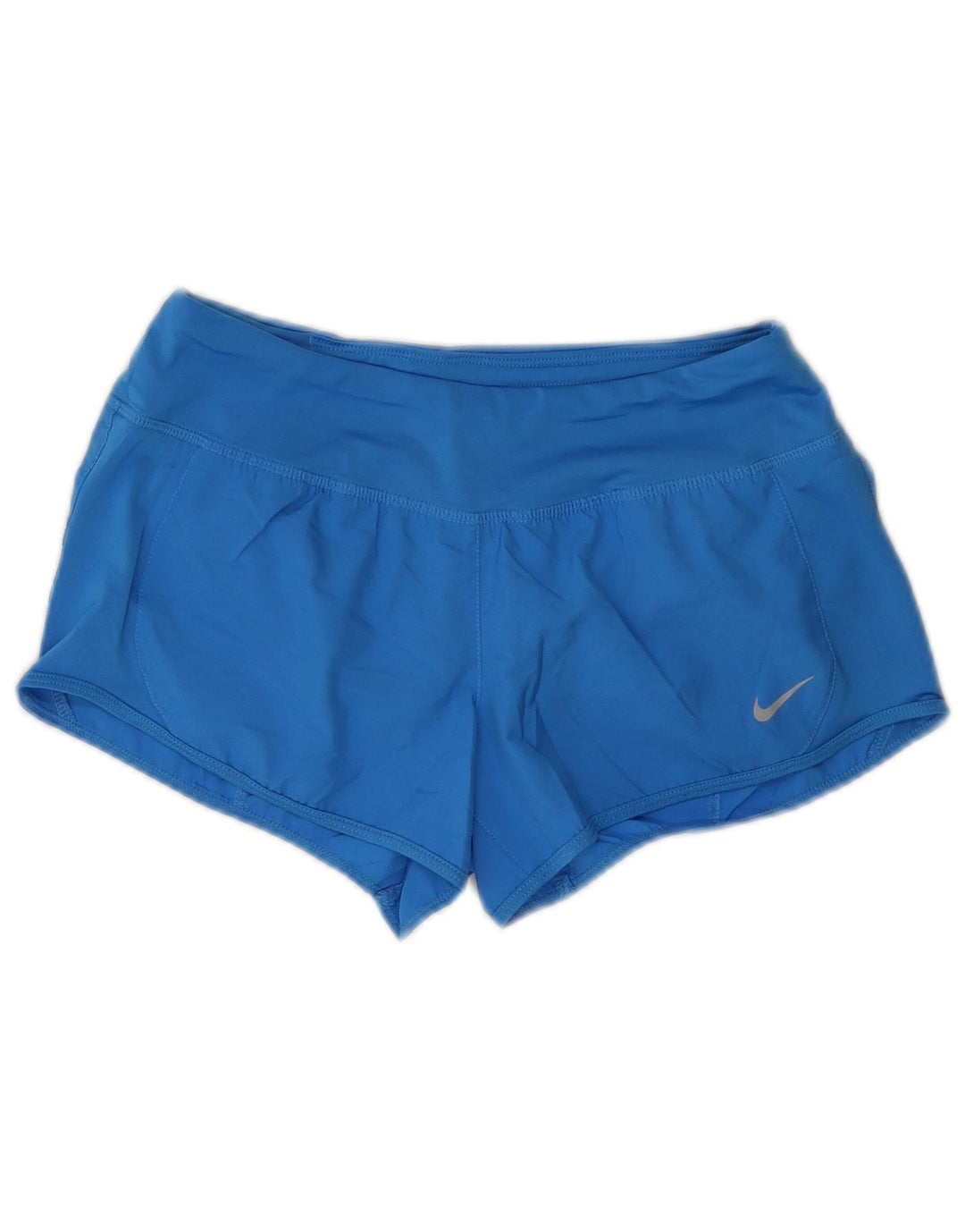 NIKE Dri Fit sportsshorts til kvinder UK 10 Small Blue Polyester