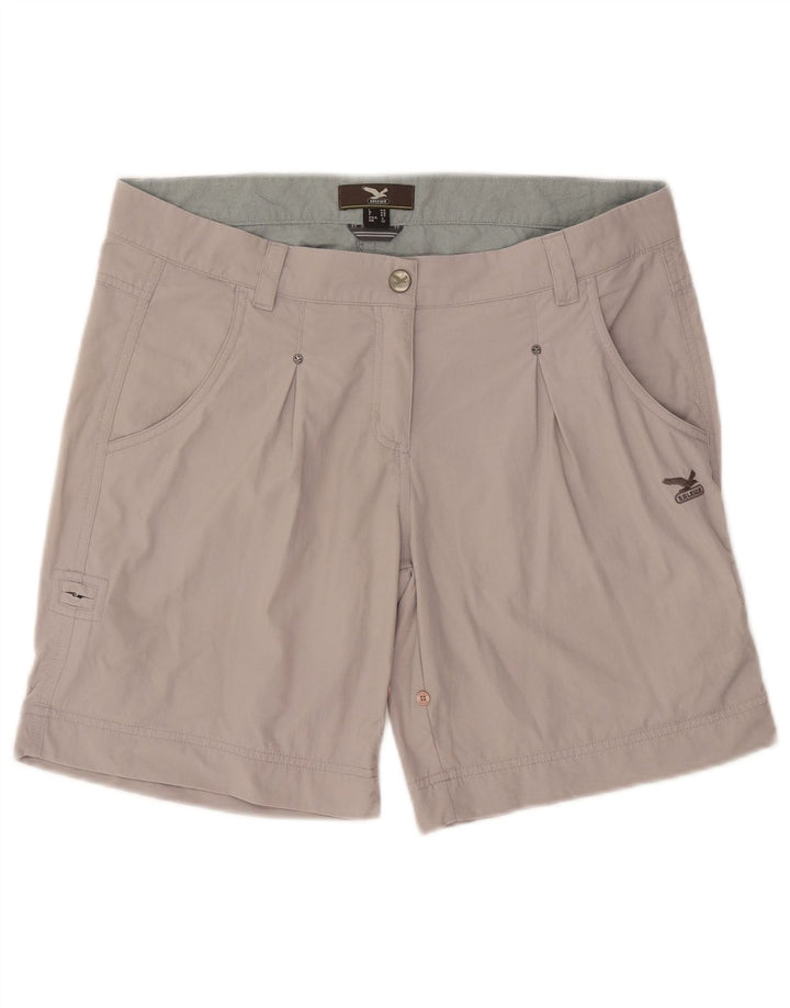 SALEWA Casual Shorts til kvinder UK 12 Medium W34 Grå Polyamid