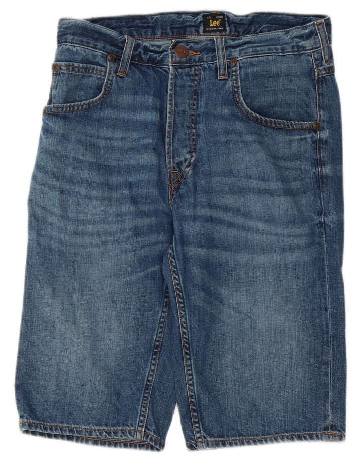 Lee Herre 5-lommers korte denimshorts W28 Små blå bomuld