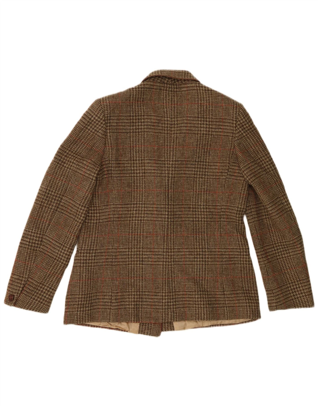 Brora Dame Dobbeltradet Blazer Jacket UK 14 Medium Brown Houndstooth