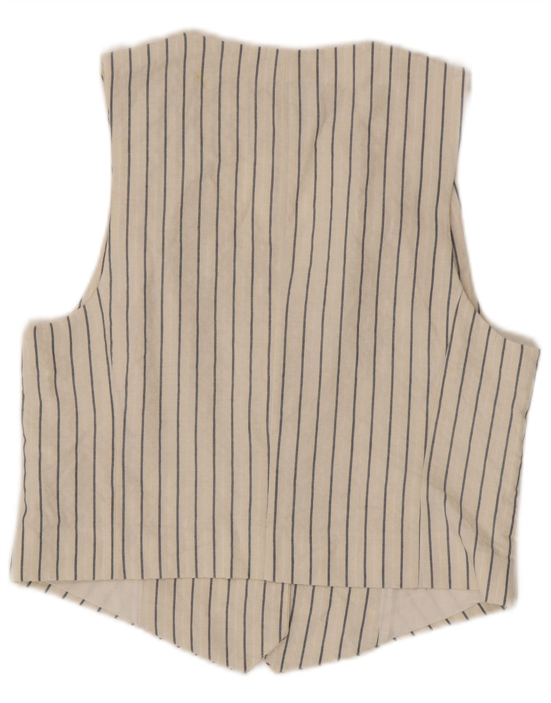 Zara damevest UK 12 Medium hvid stribet bomuld
