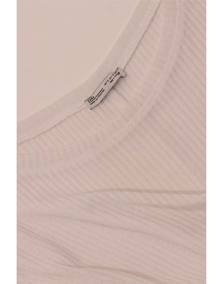 Zara Dame Oversized Vest Top UK 10 Small White