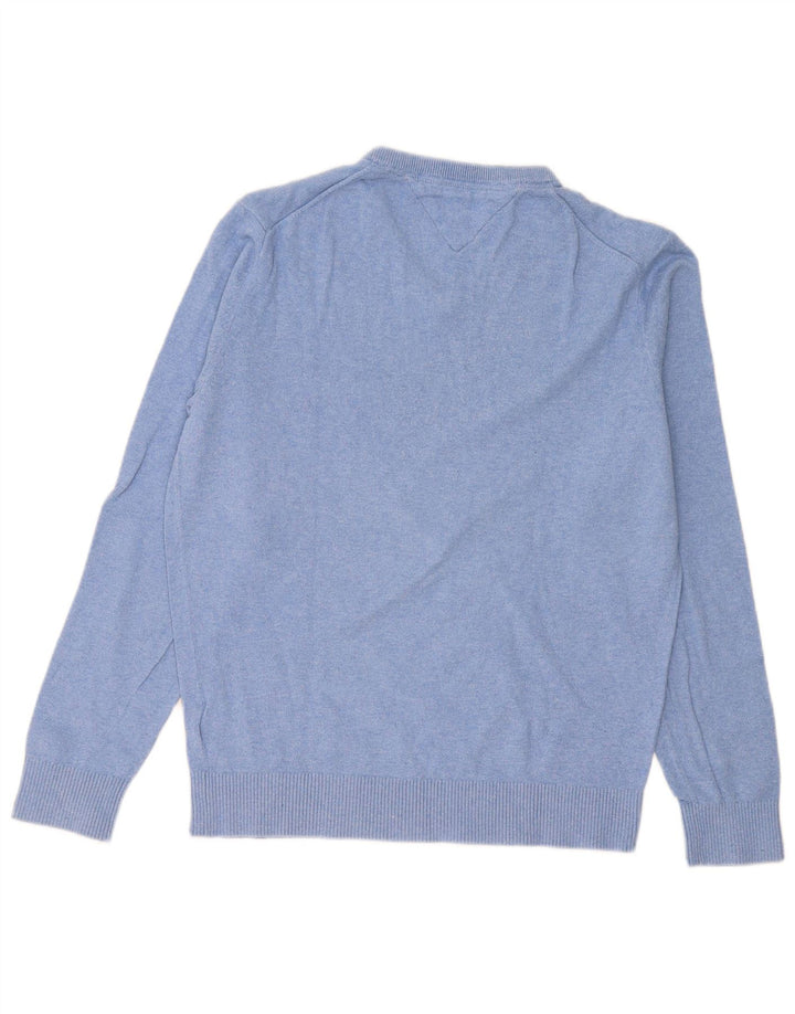 Tommy Hilfiger Herre V-hals sweater Stor Blå Bomuld