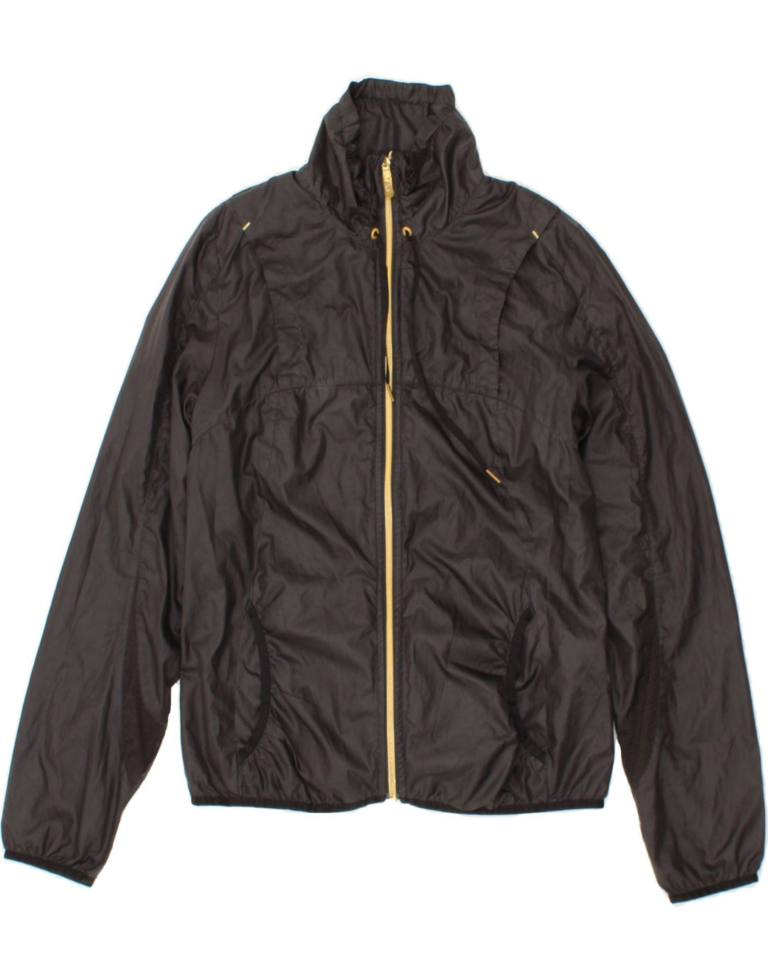 PUMA Womens Rain Jacket UK 14 Large Black Polyester Vintage Puma and Second-Hand Puma from Messina Hembry 