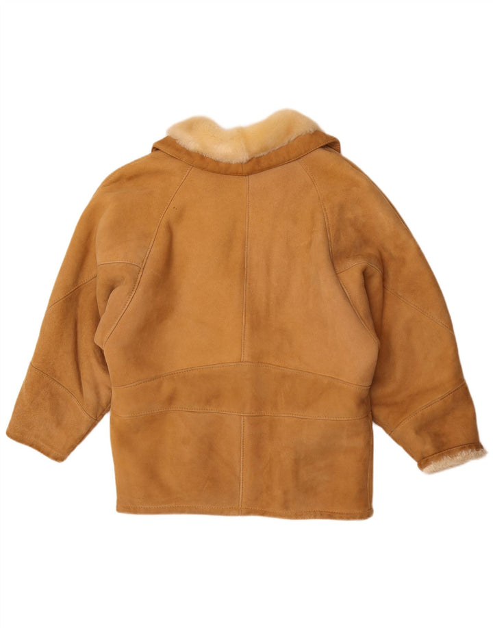 Conbipel Dame Oversized Shearling Jacket IT 42 Medium Brun
