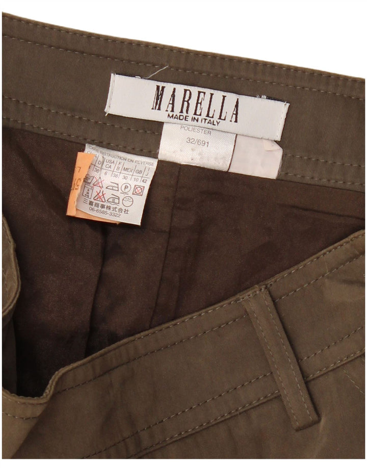 MARELLA Dame Cargo Skirt UK 10 Small W30 Brown Polyester