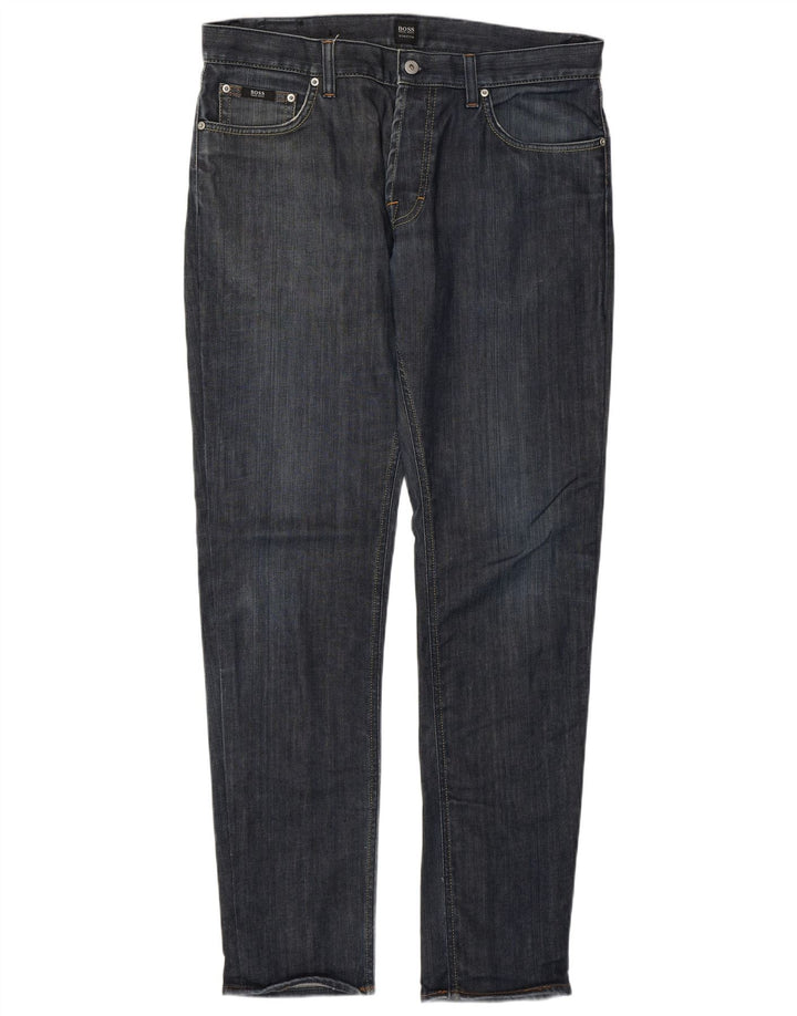 Hugo Boss Herre Slim Jeans W35 L34 Blå Bomuld