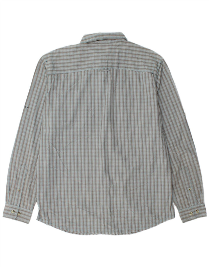 Columbia herreskjorte stor blå ternet bomuld