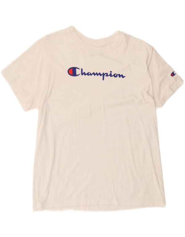 Champion Womens Graphic T-Shirt Top UK 16 Large White