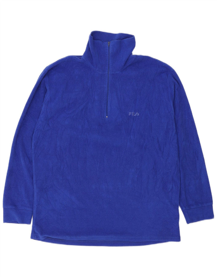 Fila Herre lynlås hals Fleece Jumper IT 56 XL Blå Polyester