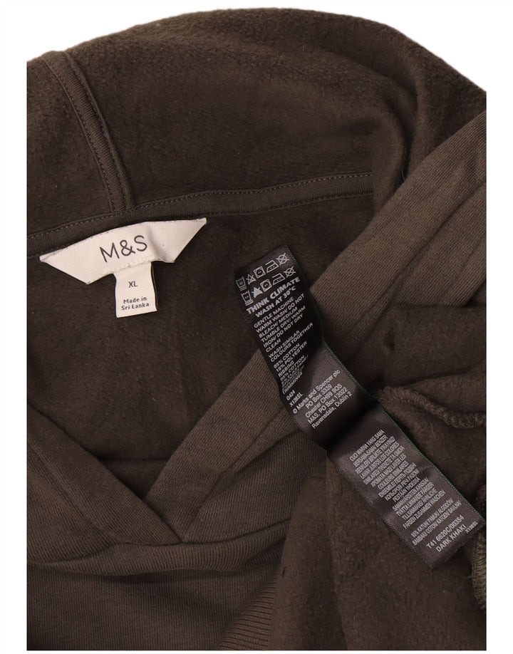 Marks & Spencer Herre hættetrøje XL Khaki Bomuld
