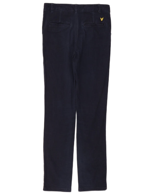 Lyle & Scott drenge slim chino bukser 14-15 år W28 L30 marineblå bomuld