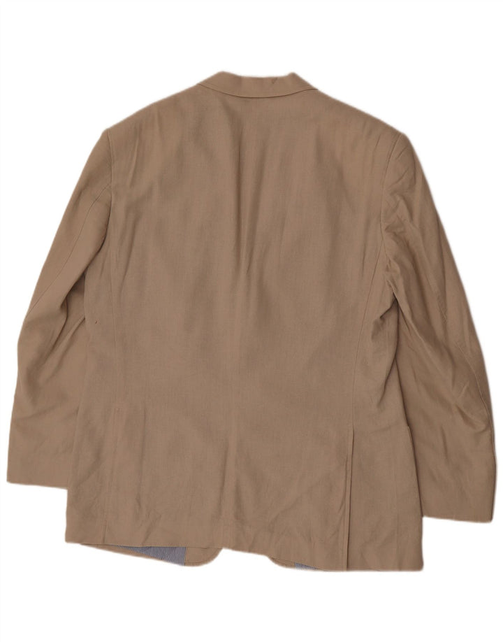 Marks & Spencer Herre 2-knaps blazerjakke UK 42 Large Beige Linen