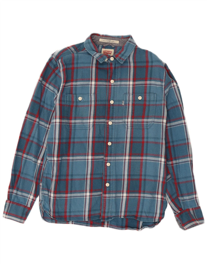 Levi's Herre Standard Fit Flanelskjorte Lille blå ternet