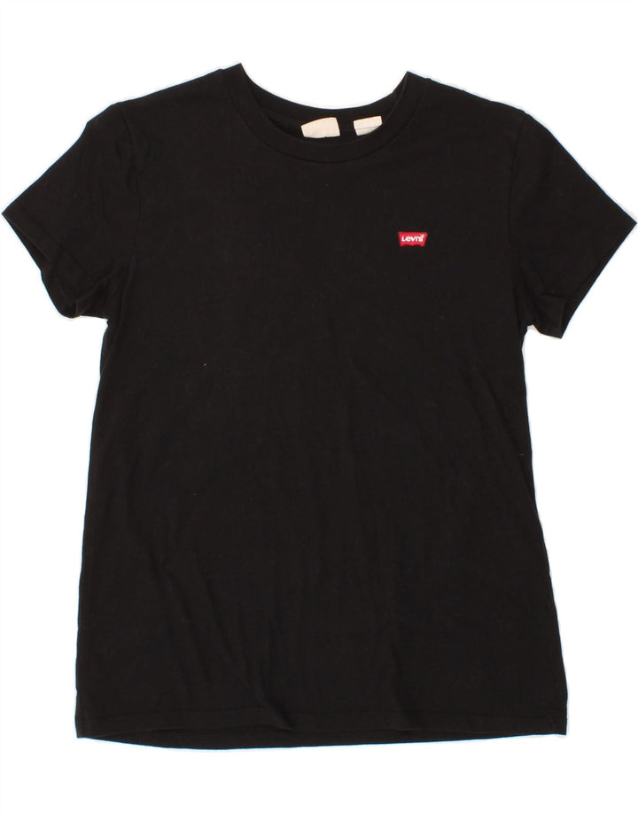 LEVI'S Womens Oversized T-Shirt Top UK 6 XS Black Cotton Vintage Levi's and Second-Hand Levi's from Messina Hembry 