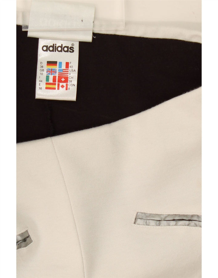 ADIDAS Womens Skort UK 10 Small  White Colourblock Viscose Vintage Adidas and Second-Hand Adidas from Messina Hembry 